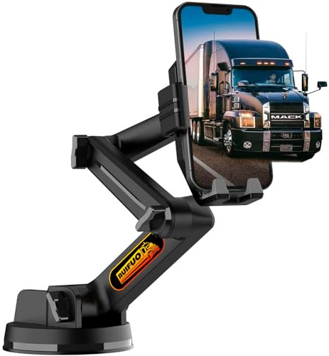 Handyhalterung LKW Man Handyhalterung Auto Handy halterung für LKW,Armaturenbrett Windschutzscheibe 16,9 Zoll langer Arm, Super Saugnapf & stabil, Kompatibel mit iPhone & Samsung (grau, Handyhalter) | Handyhalterung Auto Armaturenbrett Windschutzscheibe Hochbelastbar Saugnapf , Kompatibel mit iPhone & Samsung,Lkw-Fahrer
