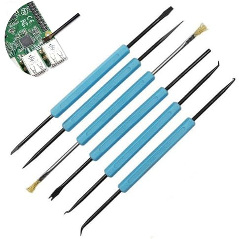 winmiya 6Pcs Dual-Sided Solder Assist Disassembly Tool PCB Cleaning Kit PCB Circuit Boards Soldering Tool Soldering Electronic Projects for Electronics Soldering Electronics Repair