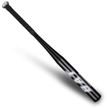 34 Inch Baseball Bat Aluminum Baseball Bat Smooth Surface Rubber Non-Slip Handle Aluminum Lightweight Baseball Bat for Outdoor Training Practice Adult Youth Black