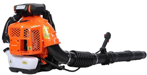 80CC Leaf Blower, 900CFM Backpack Gas Blower, Leaf Blowing Dust Leaf Blower, Powerful Clearing Performance and Ergonomic Harness System for Garden Lawn Care Yard Dust Debris