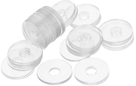 ELAYARD 50pezzi Guarnizioni Trasparenti Vinile Per Viti Da Rondelle Piatte Per Riparazione Maniglie Doccia Resistente e Antisfilamento Per Sostituzione e Fissaggio Di Attrezzature