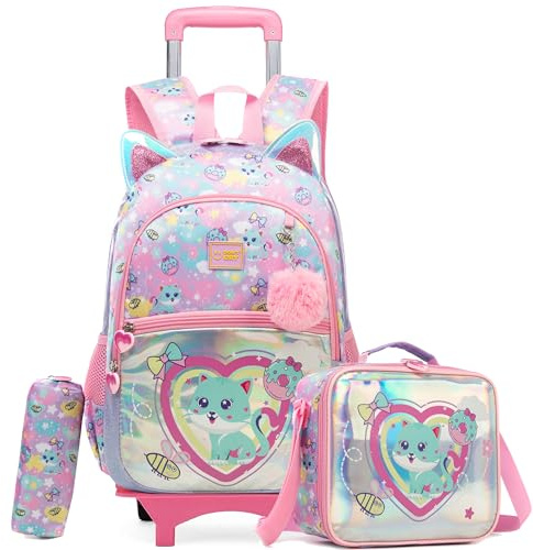 Kinderrucksäcke Schultaschen trolley Schulranzen mit Rollen Die Erste Klasse HTgroce