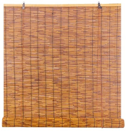 Generic Bambusrollo Outdoor Bambus Rollo Sonnenschutz Jalousien Atmungsaktiv Raffrollo Für Den Hofgarten Balkon Innen- Und Außenbereich Brown