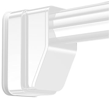 Gardinenstange ohne Bohren für Gartenpavillon, Teleskopstange 40-500cm, Spannstange zum klemmen, Ø33mm Edelstahl Vorhangstange Klemmstange, Duschvorhangstange für Wohnzimmer Badezimmer(Weiß,70-120CM)