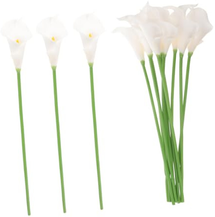 TOPBATHY 15pezzi Calle Finte Artificiali Lungo Fiori Di Calla Realistici Bouquet Per Composizioni Floreali Per Spose Decorazioni Per Da Festa Fiori Artificiali e