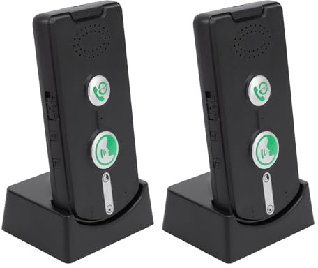 Vikye 2 Way Wireless Intercom, Long Range Home Intercom System with 5 Adjustable Volume Levels, IP54 Rainproof Voice Intercom for House Room to Room