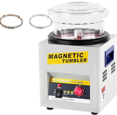 Machine Polissage Bijoux Magnétique, Polisseur Magnétique Bijoux, Polisseuse Rotative Tambour Bidirectionnelle 2000TR/Min, Appareil À Polir Bijoux Or Argent Acier Inoxydable Pour Atelier Et Maison