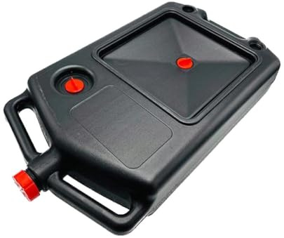 Ölauffangwanne 8L mit Ausguss & Schraubdeckel – Ölablasswanne für sauberen Ölwechsel an Roller, Motorrad & PKW – robuste Ölwechsel Wanne mit Griff, flache Bauweise