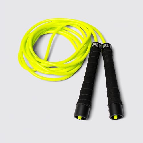 FLY Ultra Speed Skipping Rope — Premium 10ft Adjustable 5mm PVC Speed Rope | with Ergonomic Grip Handles, High-Performance Jump Rope for Boxing, CrossFit, HIIT and Fitness Training