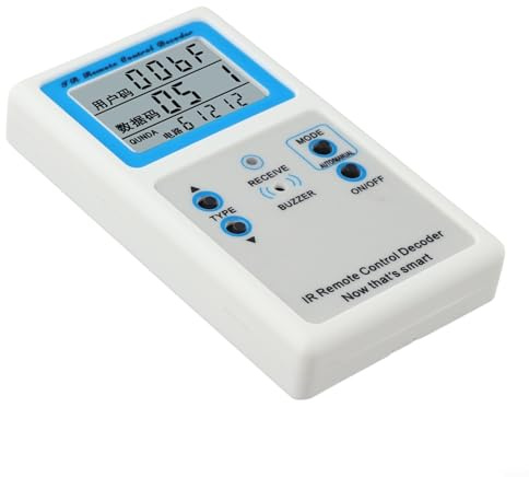 Tester decoder telecomando a infrarossi AV TV per proiettore AB/AC universale con rilevamento del segnale 433 MHz, funzione a 8 canali, 20 tipi di decodifica -