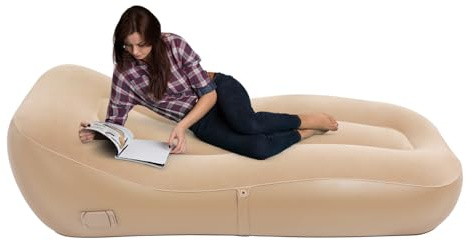 Shinpeed Divano gonfiabile letto gonfiabile gonfiabile con pompa ad aria, divano da campeggio gonfiabile per interni ed esterni, 180 x 76 x 55 cm