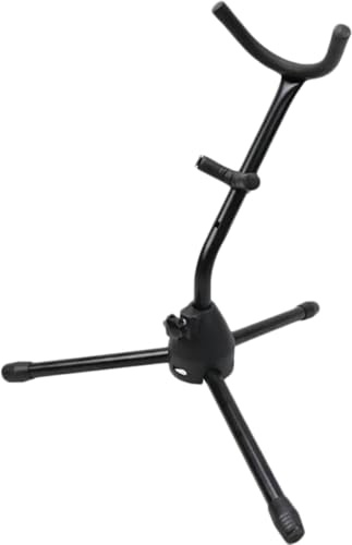 Healeved Soporte Portátil para Saxofón Tenor y Alto, Resistente al Desgaste, Fabricado en Metal y ABS, Adecuado para Almacenamiento y Uso en Escritorio