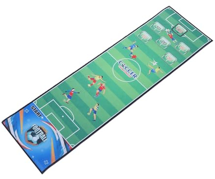 BTOSEP Set di gioco da tavolo per curling, tappetino interattivo con 6 palline per riunioni di famiglia, compatto e portatile, in pile, 100 x 29 cm