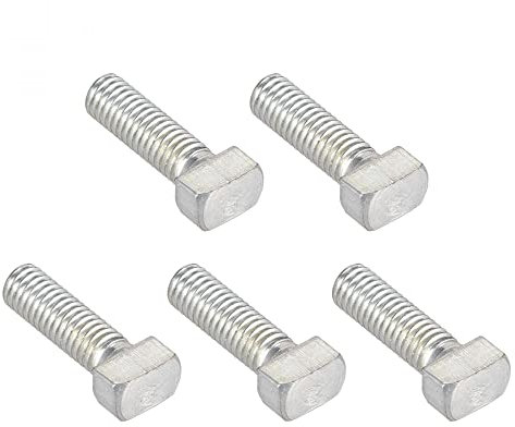 sourcing map 5 Stück M6 Gewinde 20mm T-Nut Bolzen T-Bolzenschrauben Carbon Stahl 30 Serie DE de