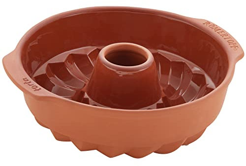 Römertopf Kuchenform Kranz Backform, runde Kuchenform aus Keramik Ø 27,5