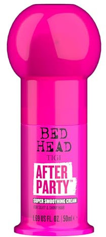 Bed Head by TIGI Mini After Party Smoothing Cream - Travel-Size Anti Frizz Hair Styling Smoothing Cream, Air Dry or Wet Styling for Straight, Wavy or Curly Hair with Caster Seed Oil for Ultimate Shine