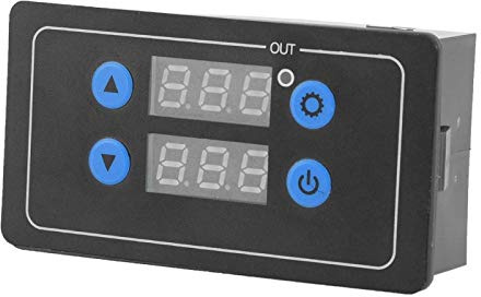 Relé de temporizador de ciclo, relé de temporizador de retardo de ciclo ajustable YF-4, módulo, tablero de retardo de temporización de pantalla digital, 12 V CC, para motor, cadena de luces