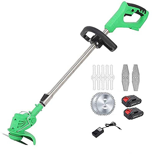 FSCLJ Tagliabordi Elettrico 21V Forbici per Erba a Batteria telescopiche, Regolazione dell'angolo Regolabile, mangiatore di Erbacce per Esterni, Cortile, Prati, Giardini