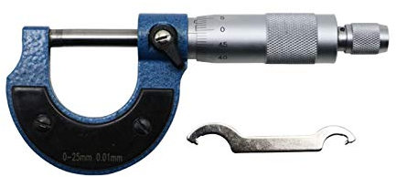BüGelmessschraube Mikrometer 0-25mm 0,01 mm Außenmessgerät Messmikrometer 346