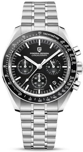 Pagani Design 1701 V6 Moon Armbanduhr Herren Quarz Chronograph Uhren Japan VK63 Uhrwerk Edelstahl Wasserdicht Sportuhr