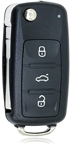 3 Tasten Schluessel Gehaeuse Klappschluessel Fernbedienung Autoschluessel für Vw Golf Mk6 Beetle Jetta Polo Skoda Sharan Seat Tiguan Touran Octavia