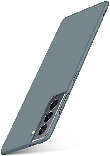 moex für Samsung Galaxy S21 Hülle Ultra Dünn, Schutzhülle mit erhöhtem Kameraschutz, Slim Cover Hardcase Backcover, Dünnste Handyhülle Minimalistisch Alpha Case, Matt Taupe