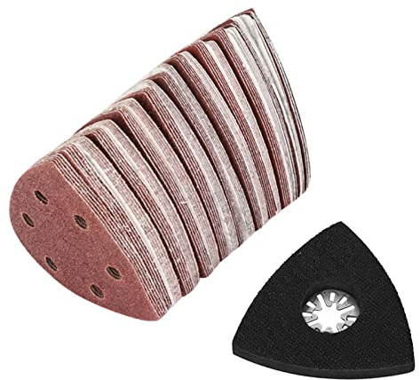 Carta Vetrata Triangolare Set 101 Pezzi per Fein Oscillating Multi Tool Accessori Levigatura Professionale per Lavori di Finitura Superficiale e Ristrutturazione Fai da Te