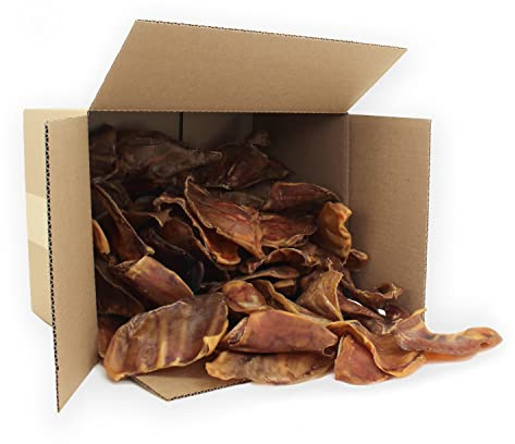 Best Pet Supplies GigaBite Whole Pig Ears for Dogs - All-Natural Slow-Roasted Chews that Clean Teeth and Satisfy Aggressive Chewers - 32 Pack for Large Dogs