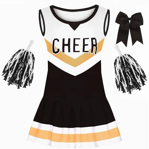 CIFITERY Cheerleader Costume for Girls Cheerleading Outfit Kids Cheer Dress