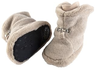 Sterntaler Babystövlar av mikrofleece, unisex – babyskor med halkfri sula och snörstopp, Beige, 20 EU