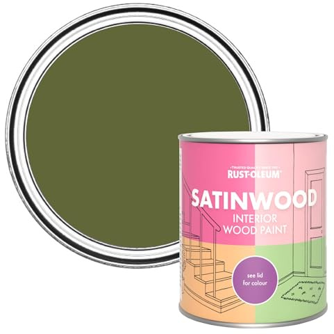 Rust-Oleum Green Satinwood Interior Wood Paint - Jasper 750ml