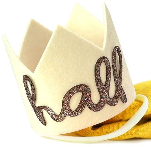 JeVenis Sombrero bohemio de medio cumpleaños, sombrero bohemio de 1/2 cumpleaños, corona, media decoración, suministros para fiestas