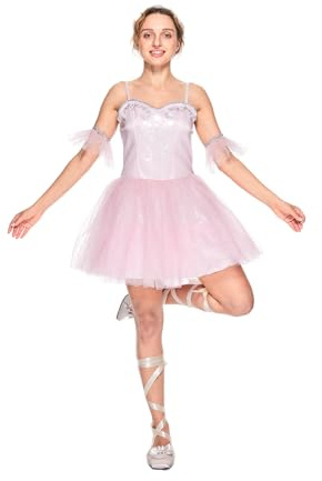EraSpooky Abito Tutu da Balletto Rosa per Donna