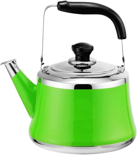 Bollitore da tè a fischio in acciaio inox color caramella per piano cottura, 1 L, 1,5 L, 2 L, perfetto per fornelli a gas, induzione ed elettrici (9,2 L)
