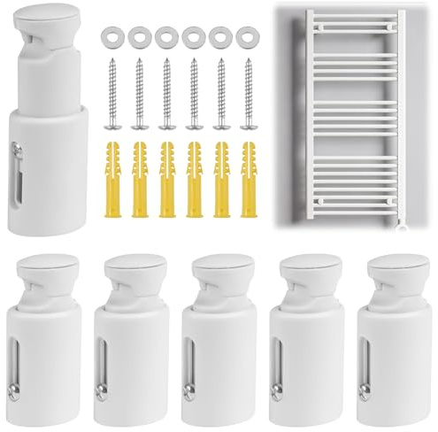 6 Pièces Fixation Seche Serviette, Support Universel pour Seche Serviette