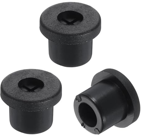 sourcing map 3 Pcs Cable Cord Grommet, 3/8 Inch (10mm) Desk Grommet Flexible Rubber Grommets Wire Hole Cover Pass Through for Office Computer Desk Wire Organizer, Black