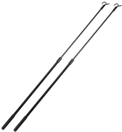 DECHOUS 2stücke Vorhangstange Aus Sicherem Material Manuelles Push-pull-design Gardinenstab Mit Griff Und Haken Leicht Zu Greifen Tragen Gardinenzugstange Für Verschiedene Vorhangstile