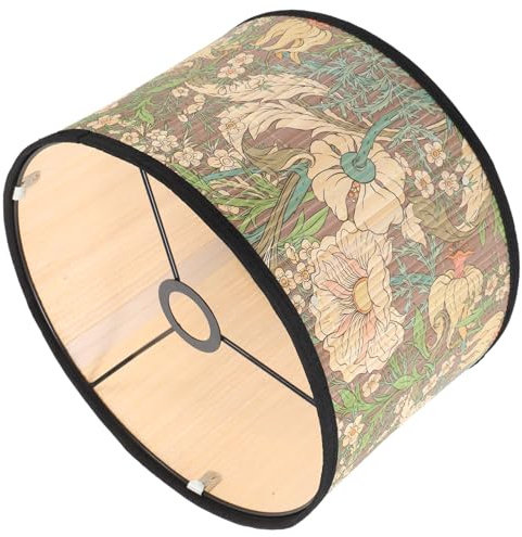 ANDRESLAD Paralume Stampato Paralume in Vimini Kit Riso Lampada Guidato Paralumi Piccoli Per Lampade Da Tavolo Ovale Luci a Sospensione Arancioni Verde Retrò Gazebo Bambù