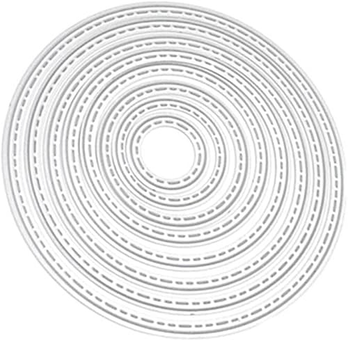 8 Stück silberne Kreis-Stanzformen für Kartenherstellung, Stanzschablonen für Bastelarbeiten, Scrapbooking, Fotoalbum, dekorative Prägepapier-Stanzformen für Kartenherstellung, Vorlage