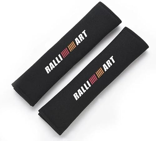 dzggs 2 Pièces Rembourrage de Ceinture de Sécurité pour Mitsubishi Ralliart, Protege Ceinture Voiture Amovible Confortable Antidérapant, Coussinets Ceinture
