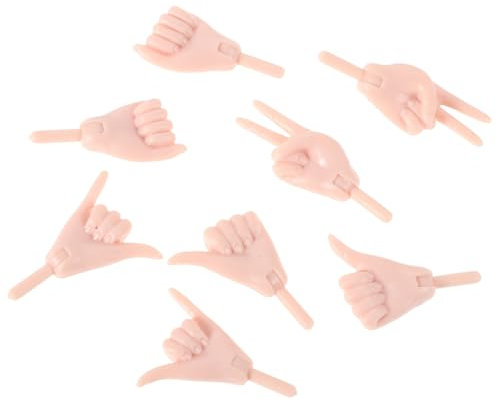 LRXIYODE 4paare Puppenherstellungszubehör Mini-realistische Handformen Puppenbastelteile Handmannequins Für Puppen DIY-puppenzubehörset Kompatibel Für Kreatives Miniaturspielzeug