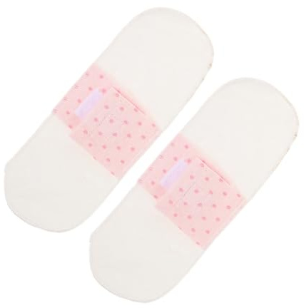 Outanaya 2stücke Damenbinden Waschbar Wiederverwendbar Aus Atmungsaktiver Baumwolle Stoffbinden Für Frauen Menstruationsbinden Als Slipeinlagen Weiß