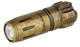 OLIGHT i18 Anniversary LED-Schlüsselanhänger Handlampe aus Messing, 180 Lumen, 48 Meter Reichweite, wiederaufladbar, USB-C, Sonderedition