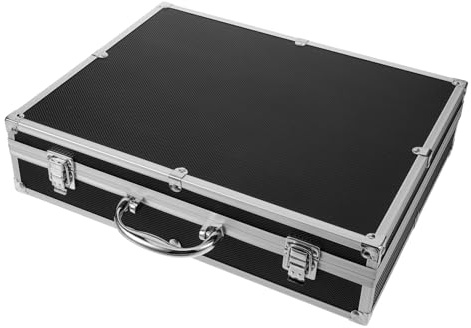 Mikinona Mikrofonkoffer Für 4 Handmikrofone Tragbare Hartbox Mit Griff Stoßfestes Mikrofongehäuse Und Organizer Für Kabellose Mikrofone Und Zubehör