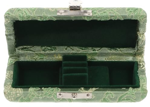 Levemolo Grüne Seiden Oboenrohr Kasten mit Ergonomischem Design und Belüftungslöchern Holzmaterial 3-fach Aufbewahrung für Oboenrohre Praktisches Musikinstrumentenzubehör zum Schutz