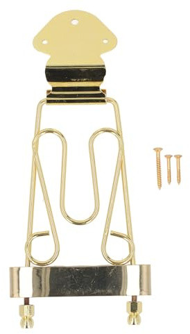 Srliya 4-saitige Trapez-Saitenhalter-Brücke, Legierter Stahl, Verstellbare Akustikgitarre, Trapez-Saitenhalter-Brücke, Golden