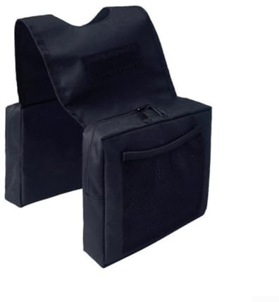 Bolsa de sillín de tela Oxford impermeable para montaje trasero de motocicleta con compartimentos dobles con cremallera y bolsa de accesorios para pantalla táctil para equipos al aire libre
