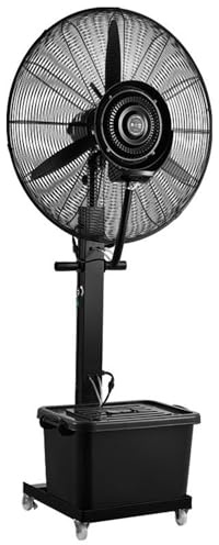 Ventilador oscilante portátil nebulizador con tanque de 11 galones, ventilador de piso móvil para exteriores, ventilador de pedestal grande, ventilador de enfriamiento industrial, ventilador de piso