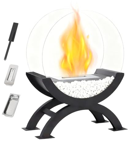 Braciere,Caminetto Portatile Smontabile e Sicuro,Focolare Con Fiamma Rotante - Per Giardino Casa Prato Interno Esterno Comodino Balcone Camera Da Picnic