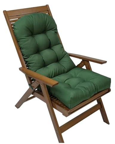 Générique Coussin Imperméable pour Fauteuil Adirondack & à Bascule, Coussin Capitonné Haut Dos avec Attaches Antidérapantes, Mobilier de Jardin Intérieur Extérieur (Fauteuil Non Inclus)